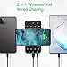 Wireless Portable Charger 10000mAh, 10W Qi Fast Charging Wireless Power Bank with Suction Cup, 18W USB C Power Delivery High Speed Quick Charge 3.0 External Battery Pack Compatible with iPhone Samsung