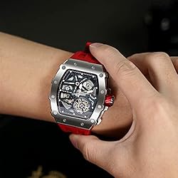 TSAR BOMBA Men's Automatic Watch Mechanical Tonneau