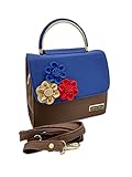 Bloom fashion women's handbag (Blue-Brown)