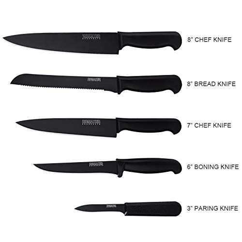 6 Homaker+Kitchen+Knives+Black+Stainless