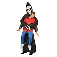 Chonglin Inflatable Alien Costumes Cosplay Halloween Inflatable Costume for Adult/Kids Blow Up (Grim Reaper Adult)