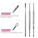 Yamissi Medical Grade Stainless Steel 6pcs, Oily or Soild Ear Wax Removal Kit, Earwax Remover Cleaning Tool, Cleaner Massage Ear-Pick Curette (B Style)