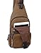 mygreen Mens Canvas Chest Pack Cross body Outdoor Travel Bag Rucksack Sling Backpack(Khaki)