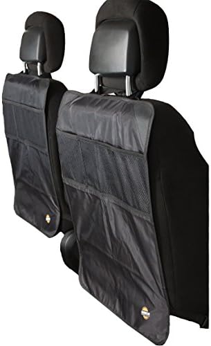 Deluxe Kick Mats and Organizer By Carwear Essentials - Set of 2 - Protect Your Car Seats From Mud and Stains