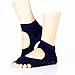 UNIQEE Grip Toeless Yoga Pilates Barre Socks with Non Slip Massage Silicone Dot for Women (4 pairs)