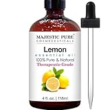 Majestic Pure Lemon Essential Oil for Aromatherapy, 5x Extra Strength, 4 fl. Oz