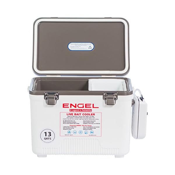 Engel-Live-Bait-Coolers-White-w-Net-13-Qt-ENGLBC13-N