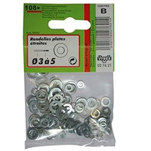 VYNEX 3101780276061 Runde runde Unterlegscheibe, flach, Durchmesser 8, CP:1, Grau, Einheitsgröße