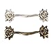 Anti-Silver Rose Cupboard Cabinet Wardrobe Drawer Door Pull Handle DIY