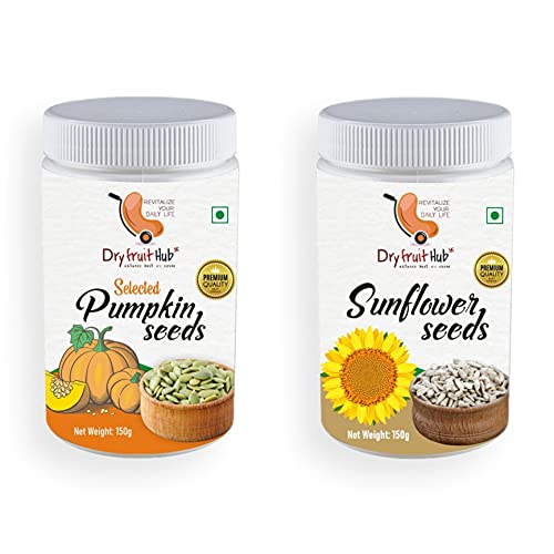 Dry Fruit Hub Healthy Seeds Combo 300gms, (Pumpkin Seeds, Sunflower Seeds) Seeds Combo, Dry Fruit Hub Healthy Seeds Combo 300gms, (Pumpkin Seeds, Sunflower Seeds) Seeds Combo,