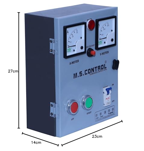 MS CONTROL M S Control 1 Hp Single Phase Panel Pump/Starter Submersible Water Pump (1 Hp 3