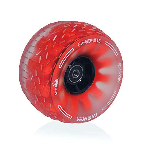 IWONDER Cloud Wheel Electric Skateboard Wheels 120mm Patented Damping Foam Core All Terrain Off Road 78A Translucent Urethane Longboard Wheels