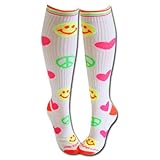 Sports Katz Peace, Love, Smile Neon Socks