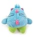 goDog Happy Fat Catz Squeaky Plush Dog Toy, Chew Guard Technology - Bright Blue, Small