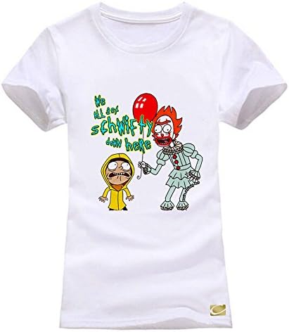 cornflower Get Schwifty Down Here Rick &amp; Morty T Shirts Women Tees Size L