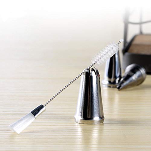 STORE-HOMER - 1pc 2 Heads Pastry Icing Piping Nozzle Teapot Cleaning Brushes Baby Milk Bottle Nipple Brush Kitchen Tool Helper Pastry Brush