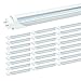 JESLED T8 4FT LED Type A+B Light Bulbs, 24W 6500K, 3200LM, Plug and Play or Ballast Bypass, T12 4 Foot LED Tubes Lights Replacement for Fluorescent Fixtures, Clear, Dual Ended Power(25-Pack)