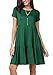 levaca Womens Summer Casual Dresses Beach Coverup Loose Short Sleeve T Shirt Dress 2025 Midi Outfit Sundress Green L
