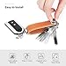 Compact Key Holder Leather Keychain, Bosiwee Smart Key Organizer, Folding Pocket Key Holder Chain2.0 (up to 16 keys)