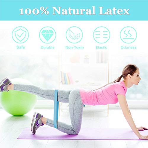 KIKOMO Resistance Loop Bands Anti Slip, Resistance Exercise Bands Set of 4, Workout Booty Bands Fitness Bands for Physical Therapy, Rehab, Stretching, Home Fitness, Yoga and More - Thumbnail 5