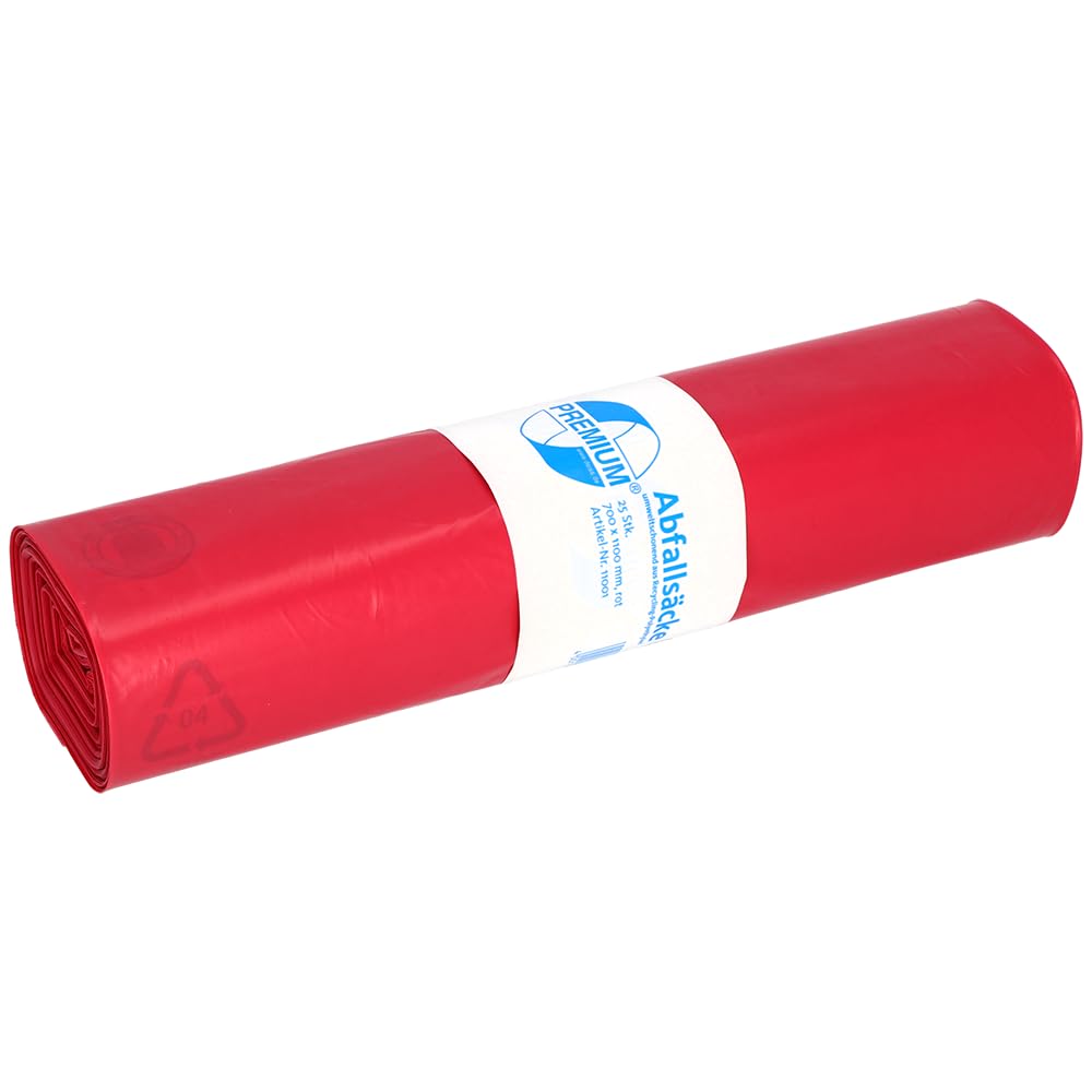 Garbage bags DEISS PREMIUM red type 60, 120 litres