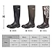 HISEA Men's Rain Boots, Waterproof Durable Insulated Rubber Boots for Men, 5 mm Neoprene Outdoor Mud Fishing Hunting Boots for Multi-Season (Black, Camo & Brown)