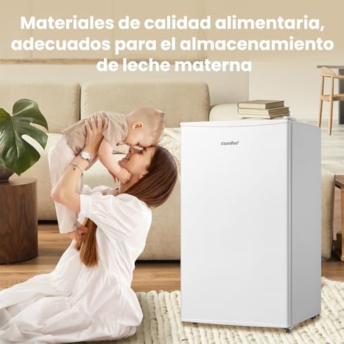 ' 60L Congelador Vertical para Cocina Pequeña, Monopuerta, Blanco