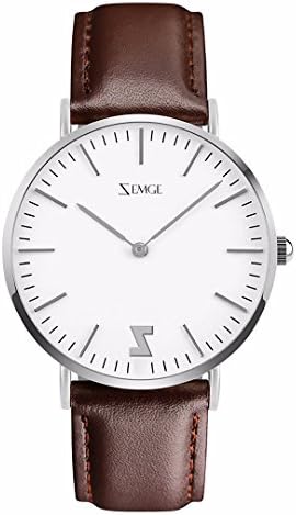 40mm case Men Women Watches Ultra Thin Quartz Analogue Waterproof Wrist Watch Unisex Business Casual Simple Classic Design Dress Silver Tone Wristwatch with Stainless Steel Case DW style ZC0602M