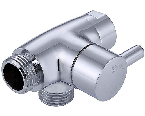 All Metal Shower Arm Diverter,G 1/2 3 Way Shower Diverter Valve For Hand Held Showerhead and Fixed Spray Head Diverter Chrome Finished