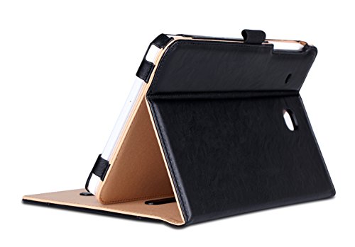 ProCase Samsung Galaxy Tab E 8.0 Case - Leather Stand Folio Case Cover for Galaxy Tab E 8.0 4G LTE Tablet (Sprint,US Cellular, Verizon, T-Mobile, ATT) SM-T377 (Black)