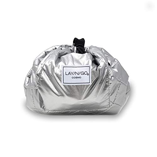 Lay-n-Go Drawstring Makeup Bag – Silver, 20 inch - Travel Cosmetic Bag and Jewelry, Electronics, Toiletry Bag – Perfect Holiday Gift 5 Lay-n-Go Drawstring Makeup Bag – Silver, 20 inch - Travel Cosmetic Bag and Jewelry, Electronics, Toiletry Bag – Perfect Holiday Gift