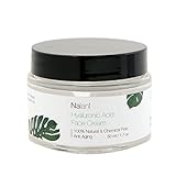 Nalani 100% Chemical Free Hyaluronic Acid Cream Moisturizer for Face and Neck with Avocado Oil & Banana Oil, 2oz
