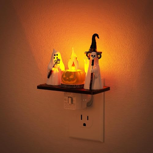 JandCase Halloween Night Light Amber Night Lights