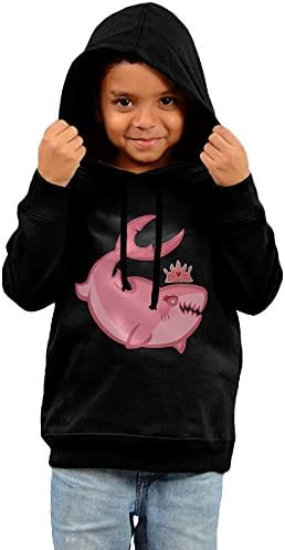 Shark Princess Little Boys&Girls Unisex Black Long Sleeve Hoodie Sportswear 5-6 Toddler