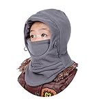 Children's Winter Windproof Cap Thick Warm Face Cover Adjustable Ski Hat (15 Colors)