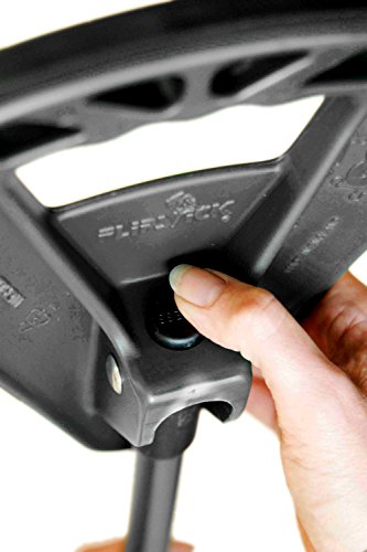 Sitzstock schwarz faltbar mit Tasche extra kurz mit extra breitem Antirutschfuss – Bild 4