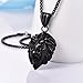 Syhonic Heavy New 316L Stainless Steel Jewelry Boy&Mens Lion Pendant Necklace Black Tone