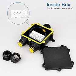 2 Pcs Waterproof Junction Box 3 Way, IP68 External