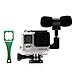 PANNOVO 3.5 mm mic Adapter Microphone Accessories with Side Open Case for Gopro 3/3+/4 and Digital Cameras