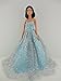 A Light Blue Ball Gown with Lots of Sparkle Made to Fit the Barbie Doll