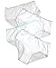 Buyless Fashion Girls Comfy 100% Cotton White Briefs With Colored Trim (4 Pack)