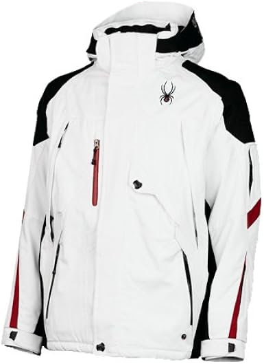Spyder Men's Leader Jacket, White, Small: Amazon.co.uk: Clothing
