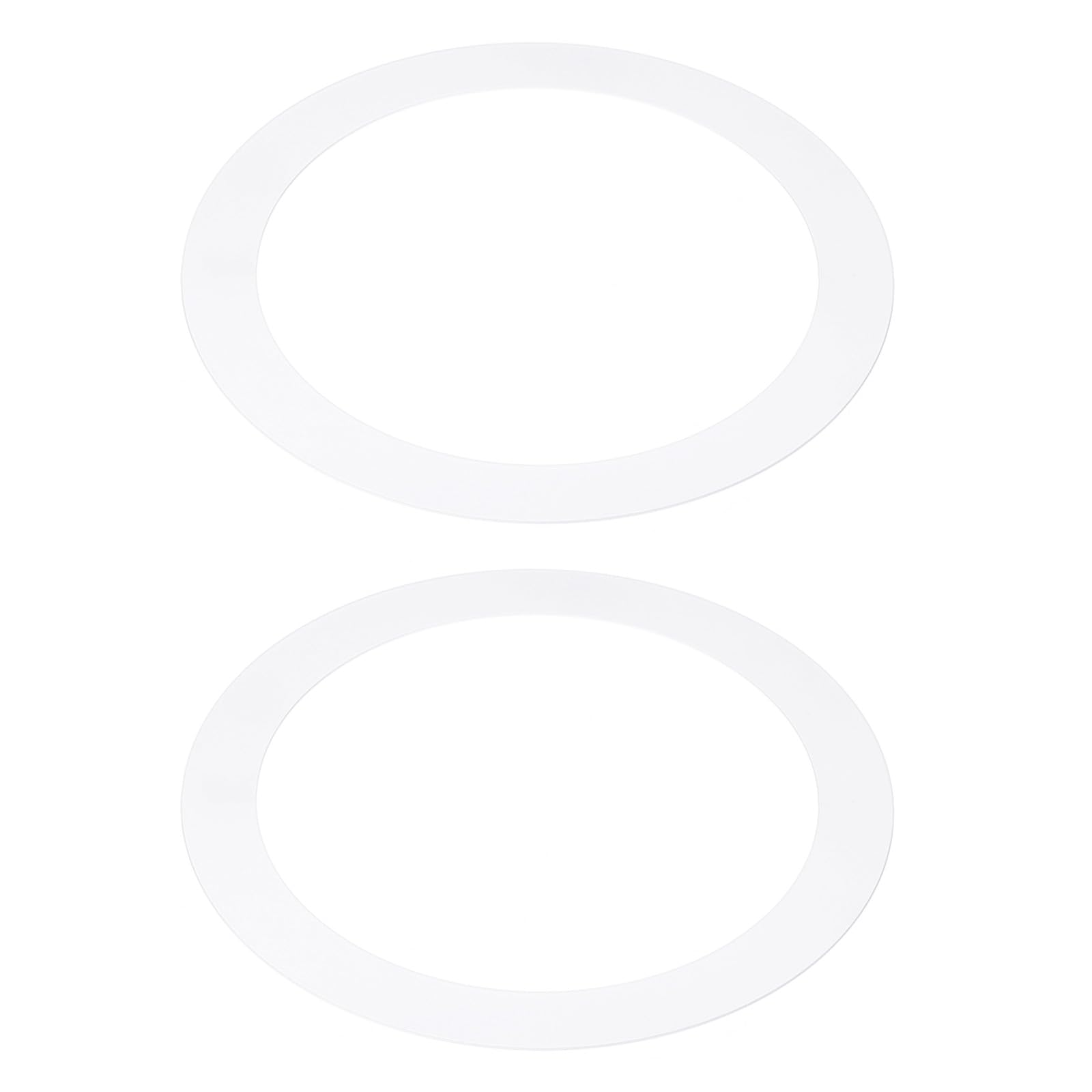 PATIKIL 5.91" ID 8.07" OD Goof Rings for Recessed Light, 2 Pack Matte White Goof Metal Trim Ring Lighting Fixture for Ceiling Wall Recessed Can Downlights