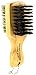 Mini Two Side Club Brush for Men | 100% Pure Boar Soft / Hard Bristles | For Mustache, Beard, Fade, Edge | Adds Shine, Smoothness and Improves Texture | Pocket Size 5