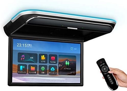 Xtrons Android フリップダウンモニター 17 3インチ Ips大画面 フルhd高解像度 薄型 車載モニター Hdmi入力 8kビデオ再生対応 外部入力 スピーカー内蔵 ドア連動 水平開閉180度 Usb Cm179a