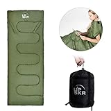 UPSKR Sleeping Bag Lightweight & Waterproof for Adults & Kids Cold Weather, 4 Season Envelope Sleeping Bags Great for Indoor & Outdoor Use Hiking Backpacking Camping Traveling with Compression Sack