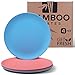 GET FRESH Bamboo Dinnerware Set - 4 Pack Bamboo Fiber Plates for Healthy Dining