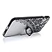 iPhone 6S Plus Case, iPhone 6 Plus Case Cover with Screen Protector 360 Degree Rotating Ring Stander Kickstand Shockproof TPU Frame PC Back Bumper Shell Floral Slim-Fit Protective Skin by Badalink