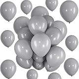 Hestya Gray Balloons 100 Pack 10 Inch Party Balloons Gray Latex Balloons for Weddings, Birthday Party, Bridal Shower, Party Decoration (10 Inch, Gray)