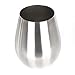 Homewell Stainless Steel Stemless Wine Glasses Set of 4, 18 oz. Brushed Metal Shatterproof Tumbler Cups